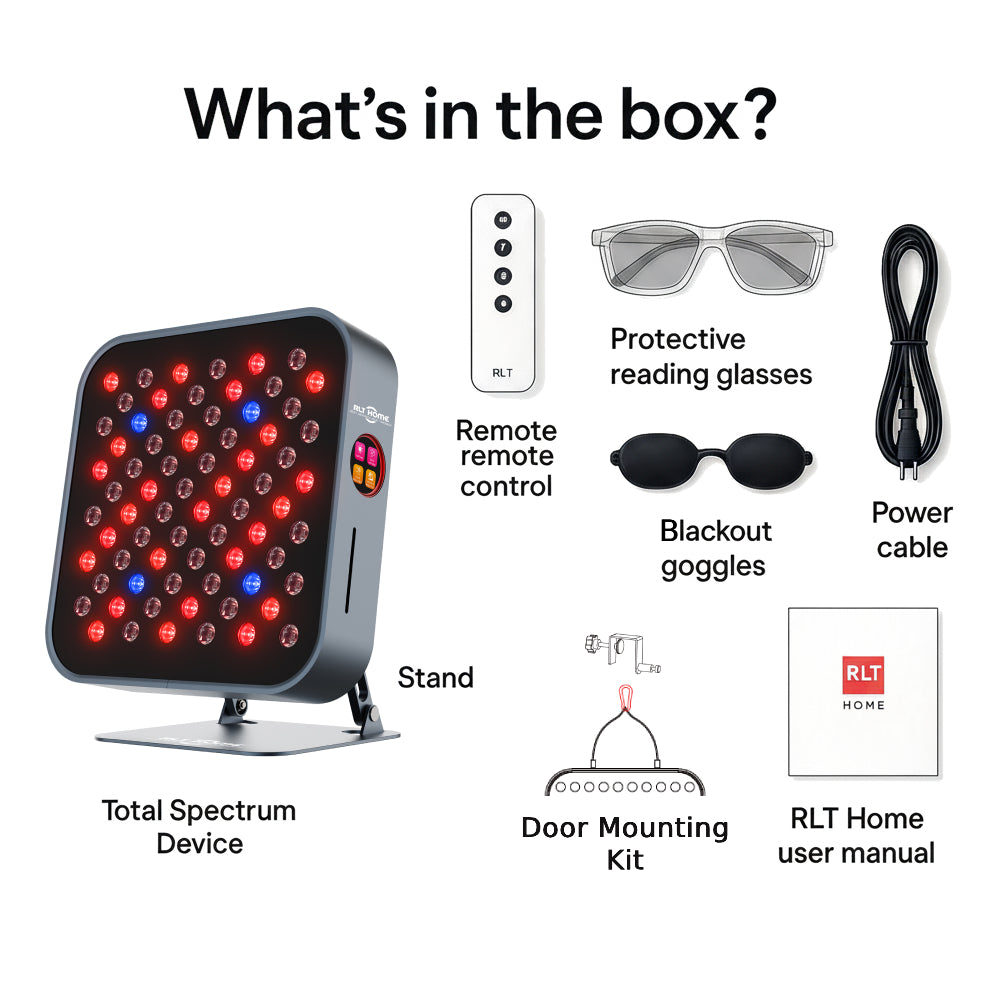 blackout goggles for red light therapy Total Spectrum MINI (7 Wave 72 LEDs)